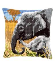 Pillow Embroidery Kit, Vervaсo PN-0146813 Elephant Family