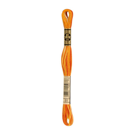 51 DMC 6-Strand Embroidery Cotton Variegated Burnt Orange