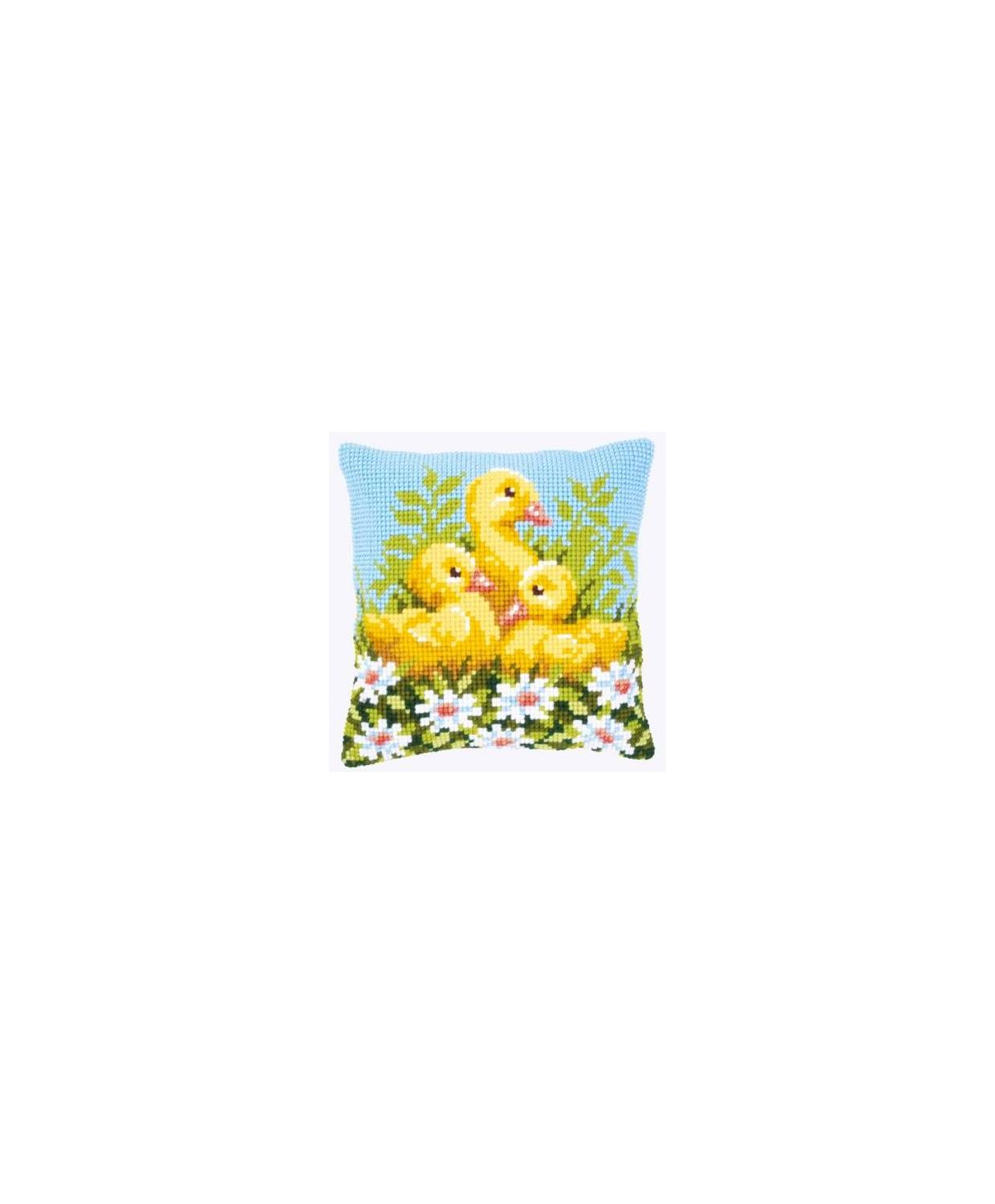 Pillow Embroidery Kit, Vervaсo PN-0146248 Ducklings in daisies