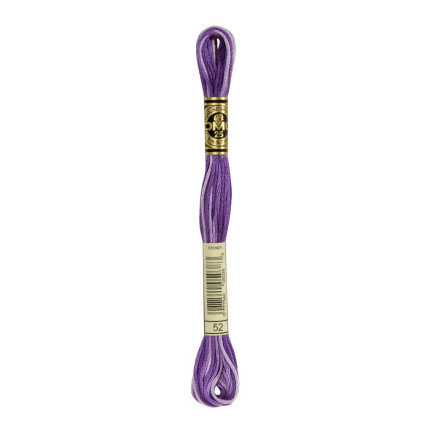 52 DMC 6-Strand Embroidery Cotton Variegated Violet