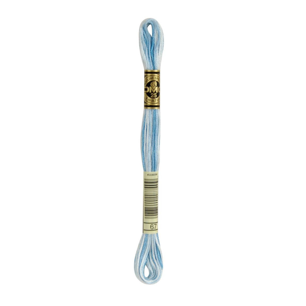 67 DMC 6-Strand Embroidery Cotton Variegated Baby Blue 67 DMC 6-Strand Embroidery Cotton Variegated Baby Blue