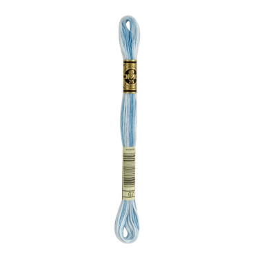 67 DMC 6-Strand Embroidery Cotton Variegated Baby Blue