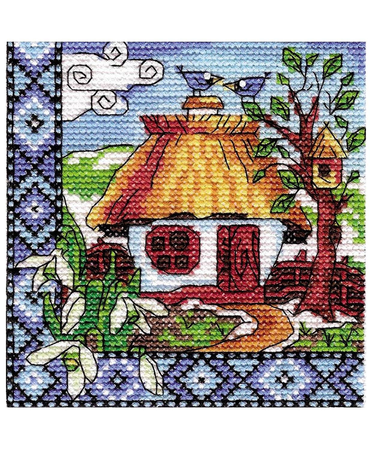 Cross Stitch Kit - Ukraine Hut Spring in Ukraine LADY  01271