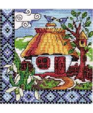 Cross Stitch Kit - Ukraine Hut Spring in Ukraine LADY  01271