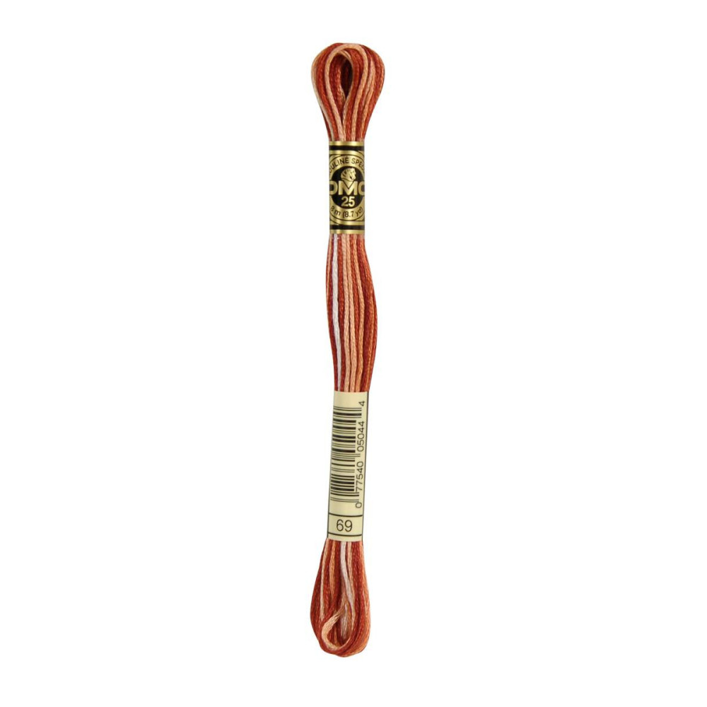 69 DMC 6-Strand Embroidery Cotton Variegated Terra Cotta 69 DMC 6-Strand Embroidery Cotton Variegated Terra Cotta