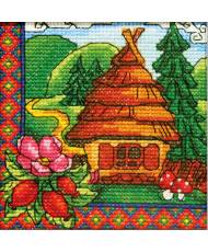 Cross Stitch Kit - Ukraine Hut Forests of Transcarpathia LADY  01273