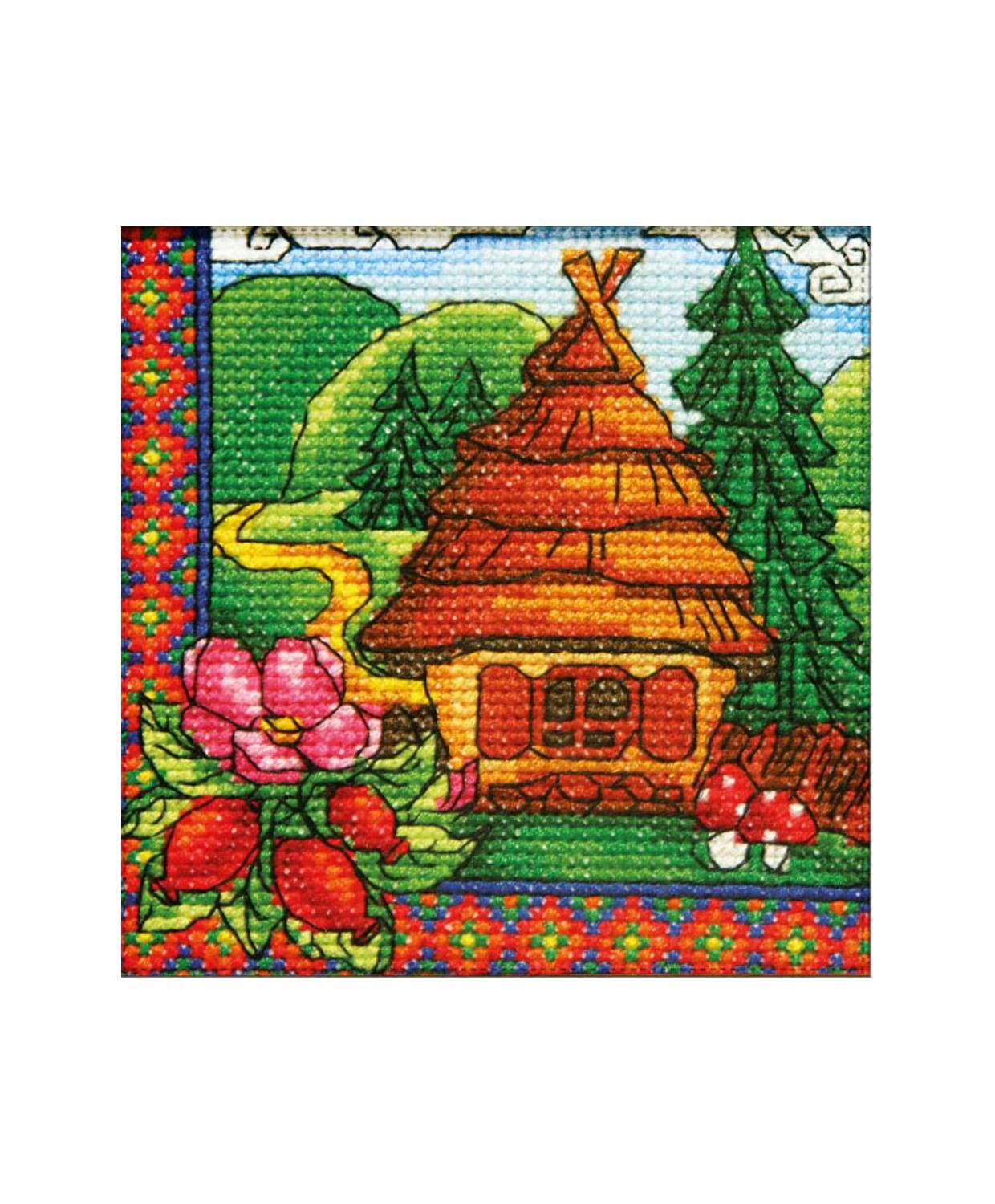 Cross Stitch Kit - Ukraine Hut Forests of Transcarpathia LADY  01273