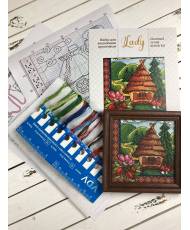 Cross Stitch Kit - Ukraine Hut Forests of Transcarpathia LADY  01273