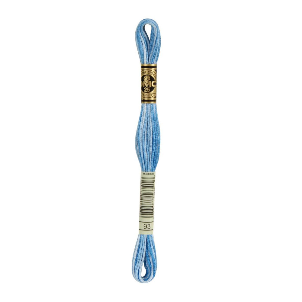 93 DMC 6-Strand Embroidery Cotton Variegated Med Blue 93 DMC 6-Strand Embroidery Cotton Variegated Med Blue
