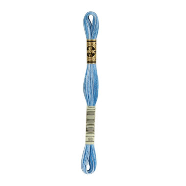 93 DMC 6-Strand Embroidery Cotton Variegated Med Blue