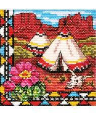 Cross Stitch Kit - Ukraine Hut North American Prairies LADY  01279