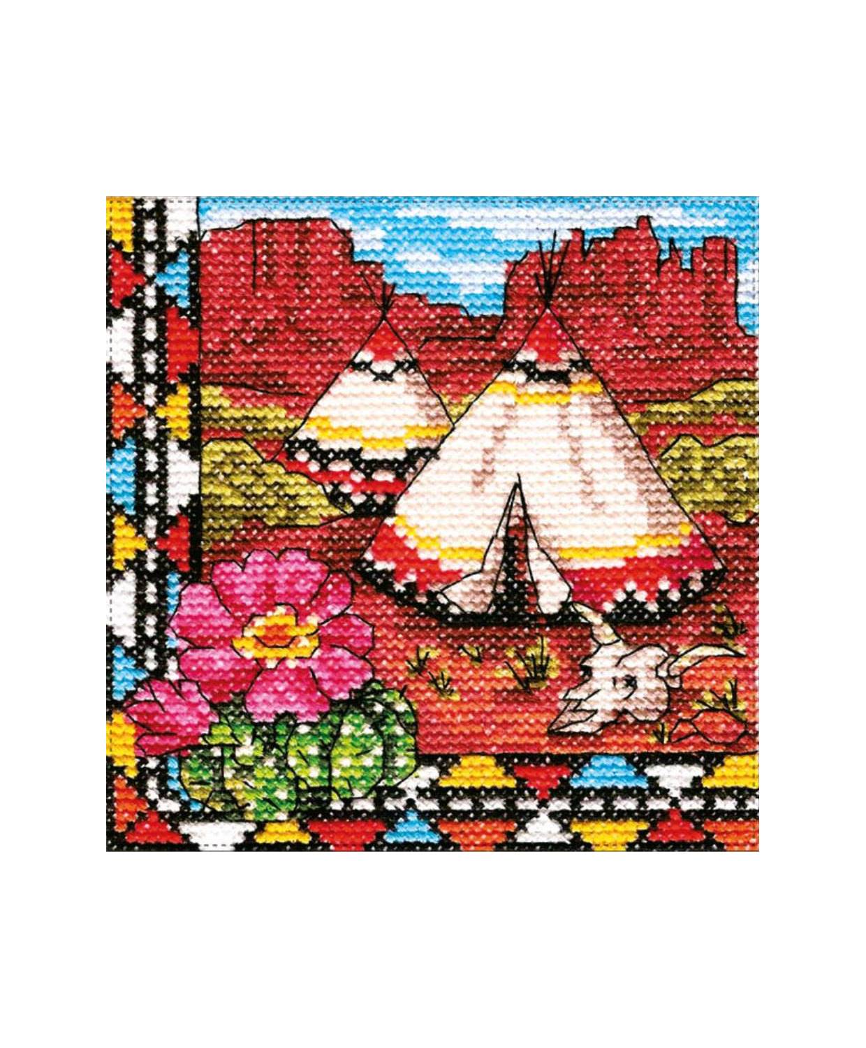 Cross Stitch Kit - Ukraine Hut North American Prairies LADY  01279