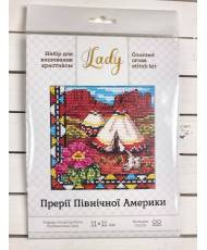 Cross Stitch Kit - Ukraine Hut North American Prairies LADY  01279