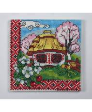 Cross Stitch Kit - Ukraine Hut Podolia in Bloom LADY  01294