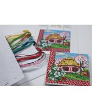 Cross Stitch Kit - Ukraine Hut Podolia in Bloom LADY  01294