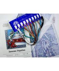 Cross Stitch Kit - Ukraine Hut Winter in Ukraine LADY  01295