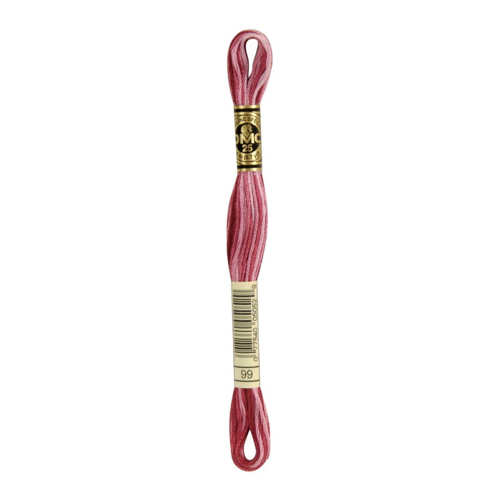99 DMC 6-Strand Embroidery Cotton Variegated Mauve 99 DMC 6-Strand Embroidery Cotton Variegated Mauve