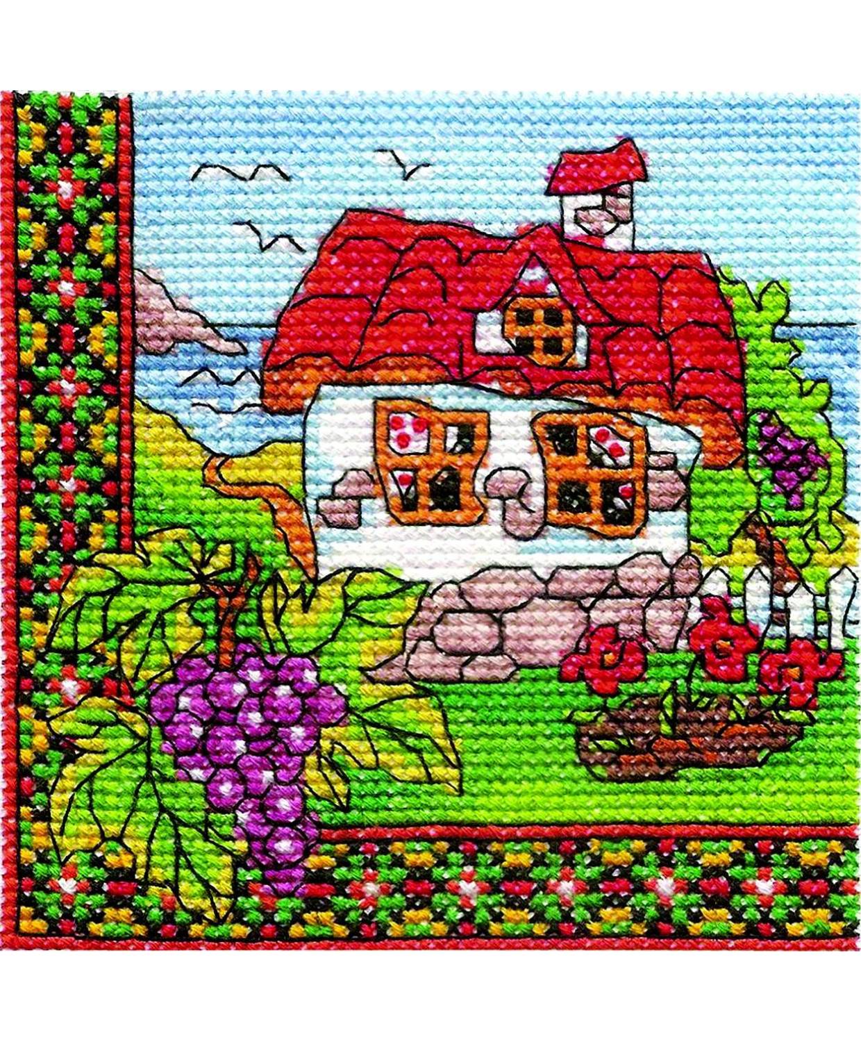 Cross Stitch Kit - Ukraine Hut Grapes of Bessarabia LADY  01296