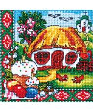 Cross Stitch Kit - Ukraine Hut Easter LADY  01303