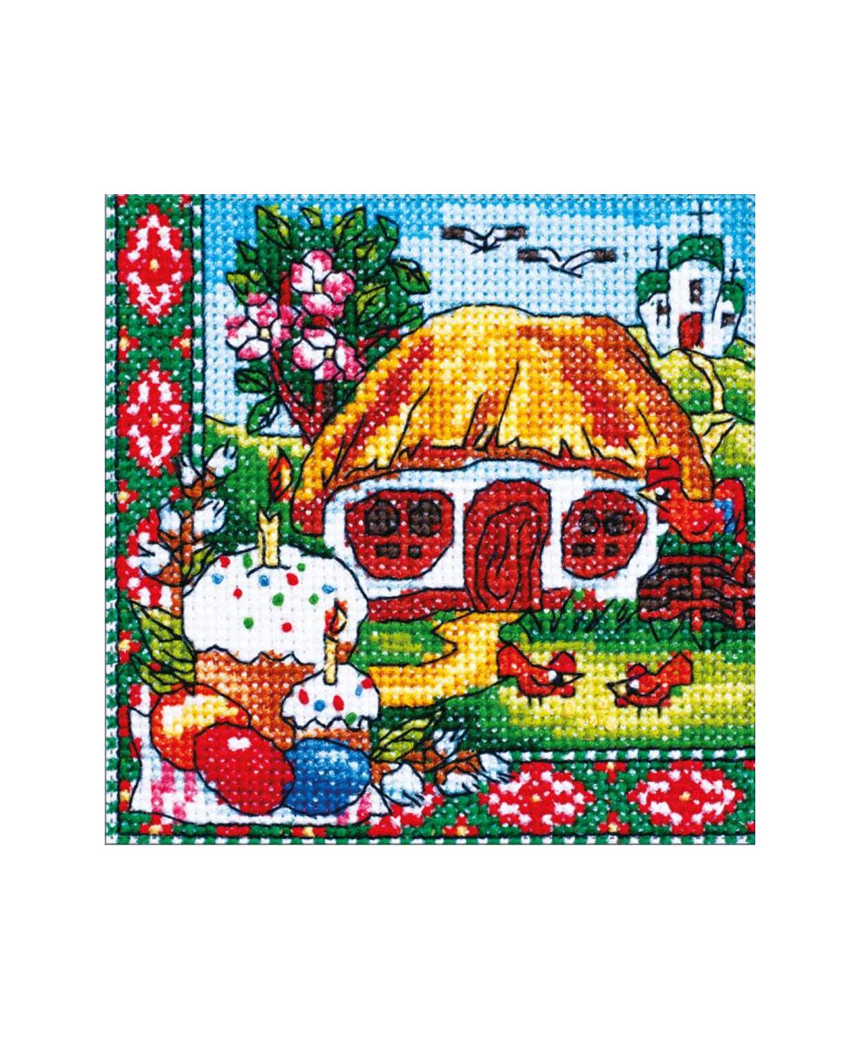 Cross Stitch Kit - Ukraine Hut Easter LADY  01303