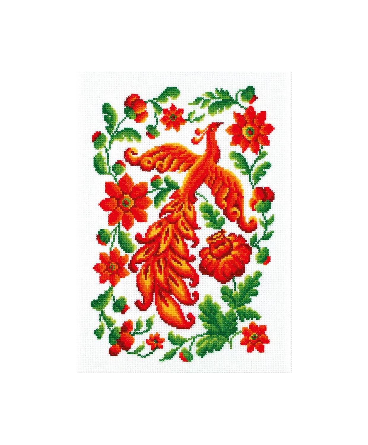 Cross Stitch Kit - Fire Bird LADY  01009  Petrykivka painting