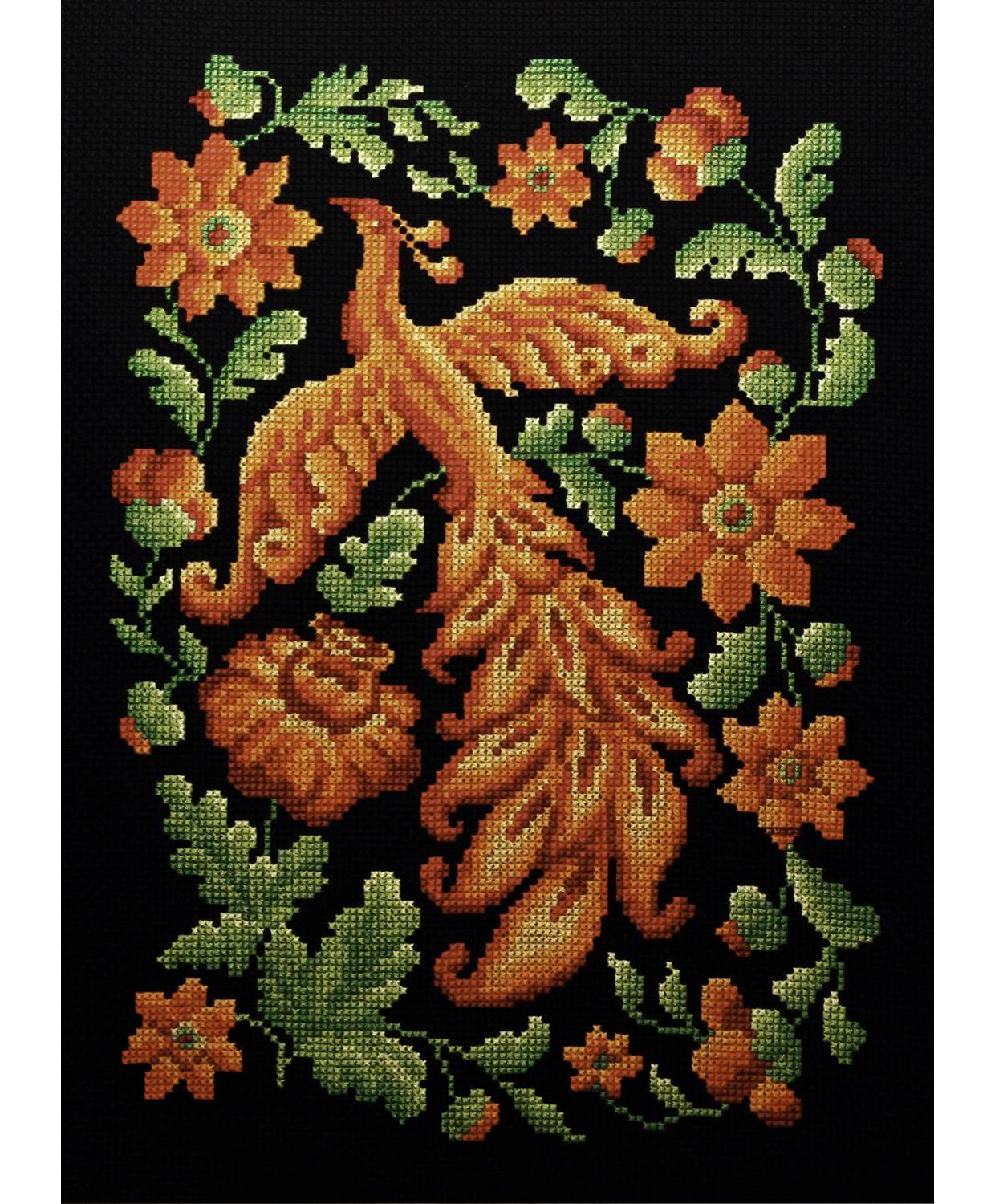 Cross Stitch Kit - Fire Bird on black LADY 01010