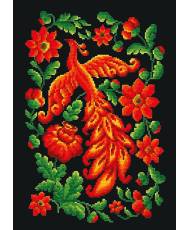 Cross Stitch Kit - Fire Bird on black LADY 01010