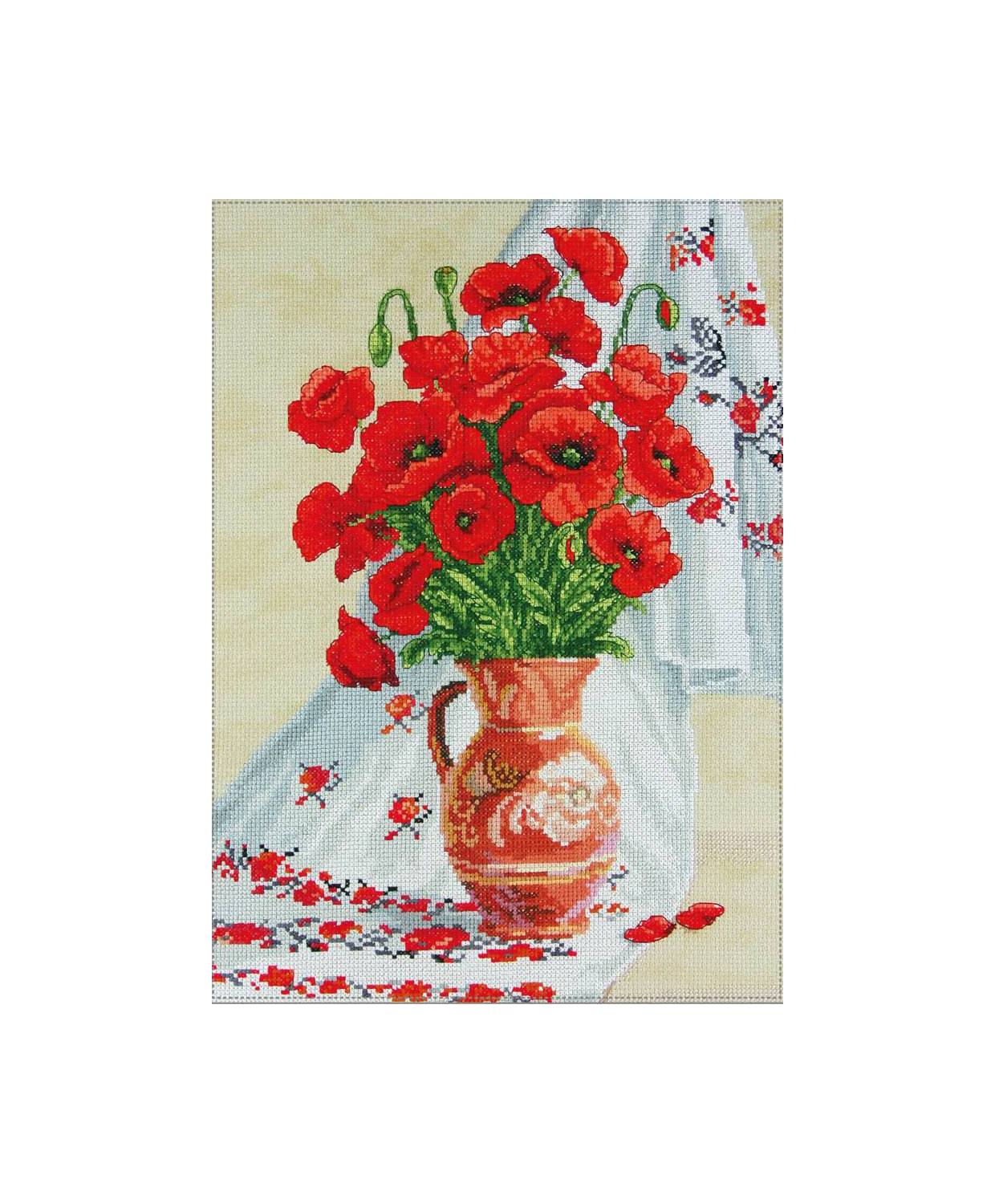 Cross Stitch Kit - Jug with Poppies LADY 01082