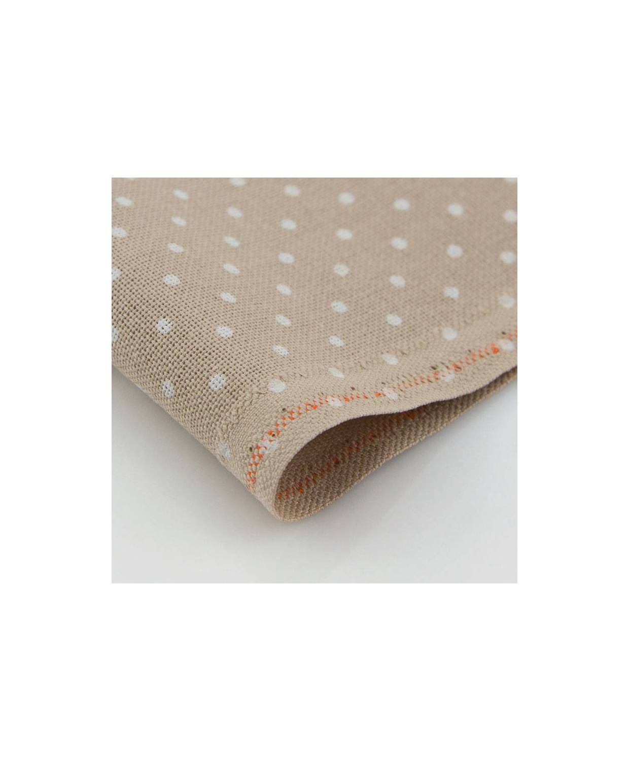 Evenweave Fabric 32ct. Murano Petit Point Coeur Zweigart 3984/7309, Beige with dots