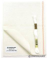 Evenweave Fabric 32ct. Belfast Linen Zweigart 3609/1111 white with rainbow lurex