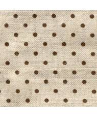 Evenweave Fabric 32ct. Belfast Linen Zweigart 3609/5392 Raw linen/brown dots