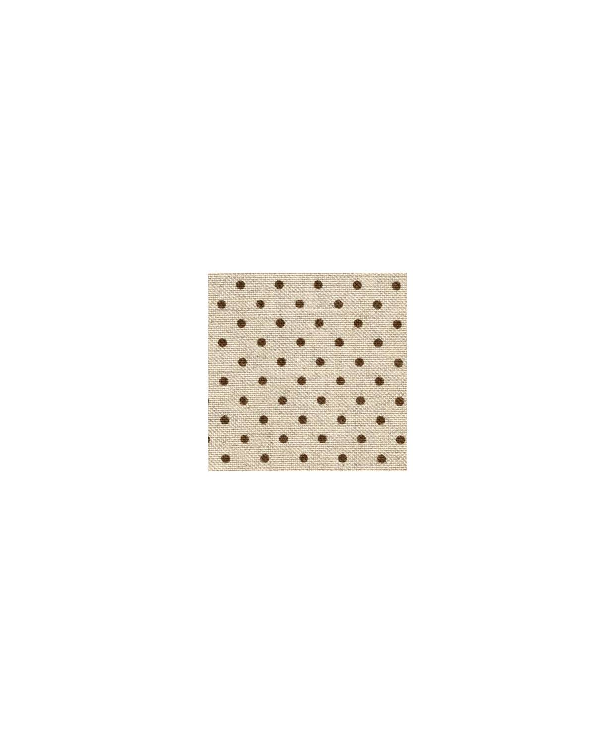 Evenweave Fabric 32ct. Belfast Linen Zweigart 3609/5392 Raw linen/brown dots