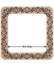 Big Hoop plywood magnetic for embroidery 14x14cm, ornament, Wonderland Crafts WLMP-001