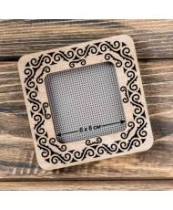 Small hoop plywood magnetic for embroidery 6x6cm, ornament, Wonderland Crafts WLMP-003