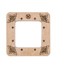 Small hoop plywood magnetic for embroidery 6x6cm, ornament, Wonderland Crafts WLMP-003