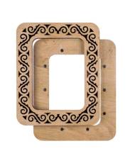 Small hoop plywood magnetic for embroidery 6.5x9cm, ornament, Wonderland Crafts WLMP-004