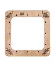 Hoop plywood magnetic for embroidery 10x10cm, ornament, Wonderland Crafts WLMP-006