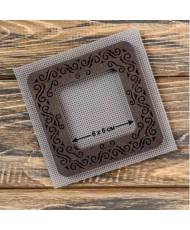 Small hoop plywood magnetic for embroidery 6x6cm, ornament, Wonderland Crafts WLMP-007