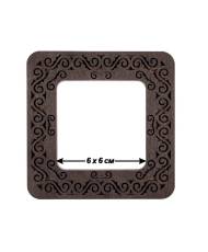 Small hoop plywood magnetic for embroidery 6x6cm, ornament, Wonderland Crafts WLMP-007