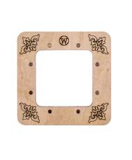 Small hoop plywood magnetic for embroidery 6x6cm, ornament, Wonderland Crafts WLMP-007