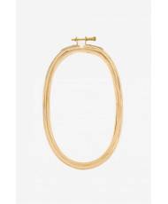 Oval Hoop with screw from beech for embroidery 12,5х20 см DMC U2107