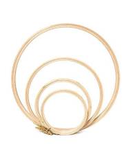 Round Hoop with screw from beech for embroidery 12,5 см Mein Hobby 202-1