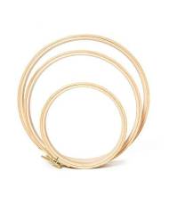 Round Deep Hoop with screw from beech for embroidery 21,5 см Mein Hobby 206-6