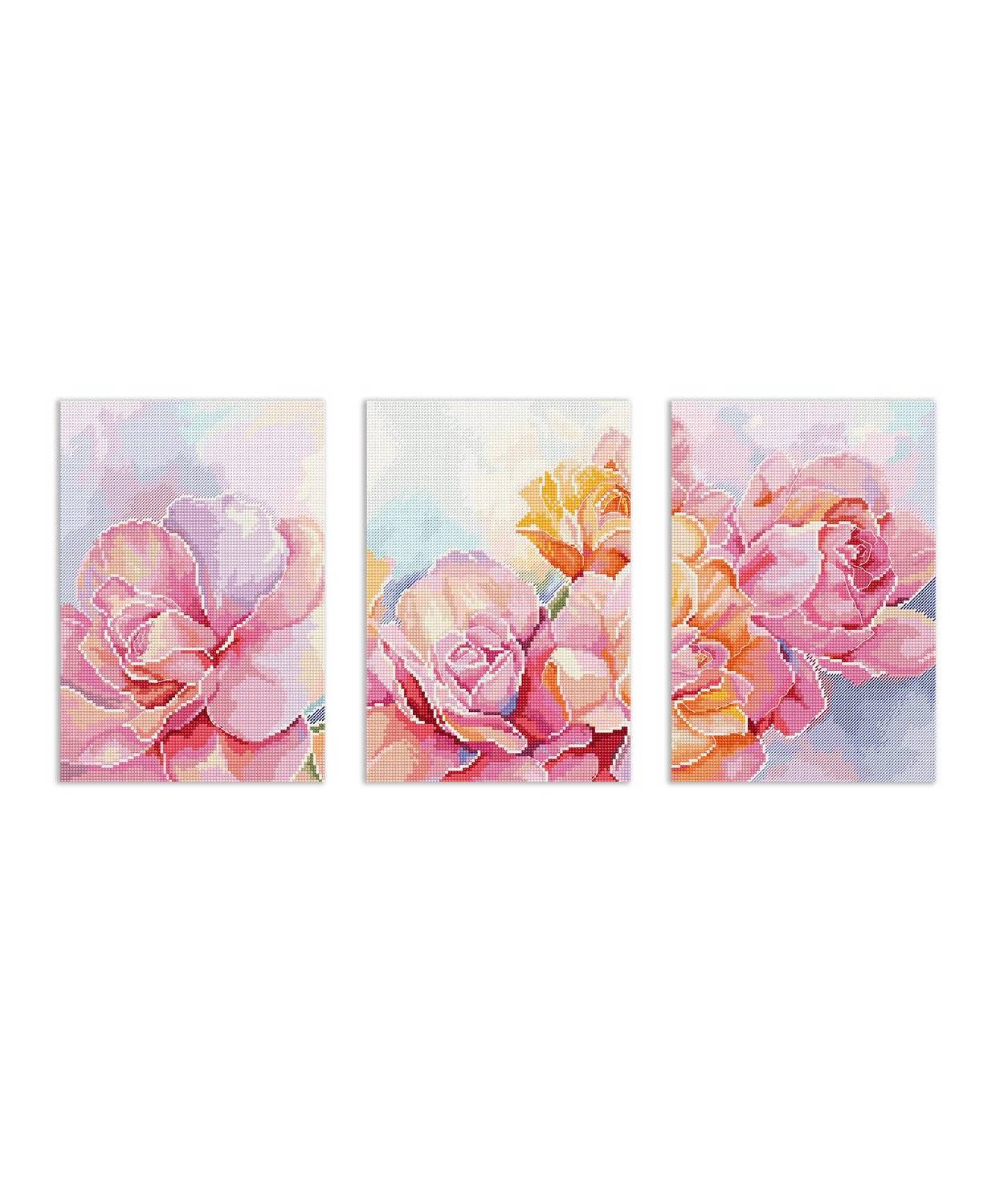 Cross Stitch Kit LETISTITCH - Roses triptych, L9930