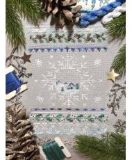 Counted Cross Stitch Winter Ornament Candy Tela-Artis X-312, Evenweave Fabric, hand-dyed DMC muline, melange