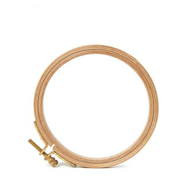 Round Hoop with screw from beech for embroidery 12,5 см Mein Hobby 202-1