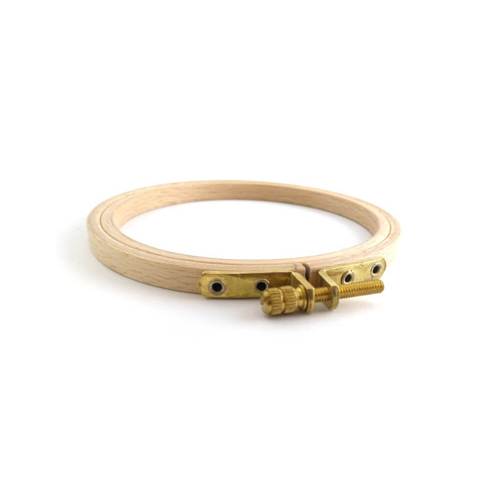 Round Hoop with screw from beech for embroidery 12,5 см Mein Hobby 202-1