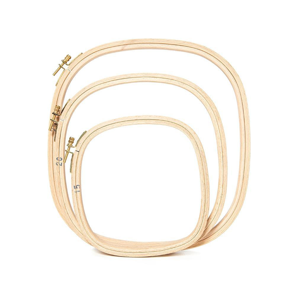 Square Hoop with screw from beech for embroidery 25х25 см Mein Hobby 202-2525