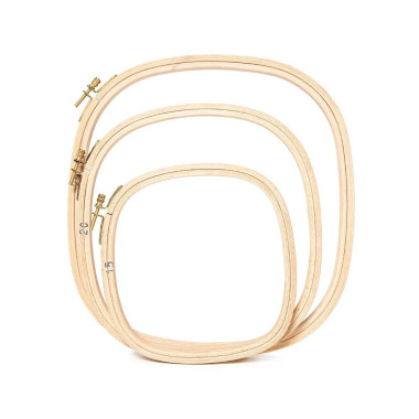 Square Hoop with screw from beech for embroidery 25х25 см Mein Hobby 202-2525
