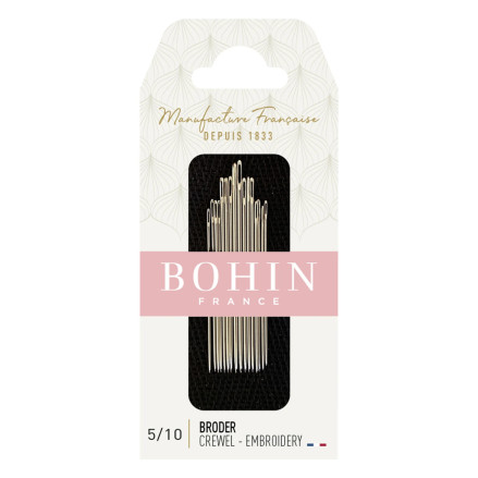 Bohin Embroidery Needles Assorted Sizes 5–10 (00769)